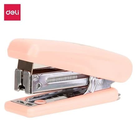 Deli 0222 мини‑степлер, 40 шт. №10 скоб, цветовой ассортимент