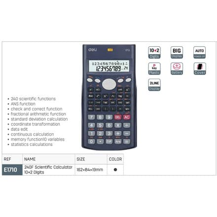 Deli 1710 (E1710A) ilmiy kalkulyatori