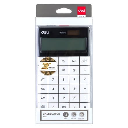 Deli E1589 – 12‑цифрли настольный калькулятор (oq)