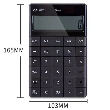 Deli 1589 (E1589P) – Qora kalkulyator