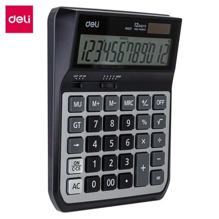 Deli M00720 – Metall panelli 12‑razryadli kalkulyator
